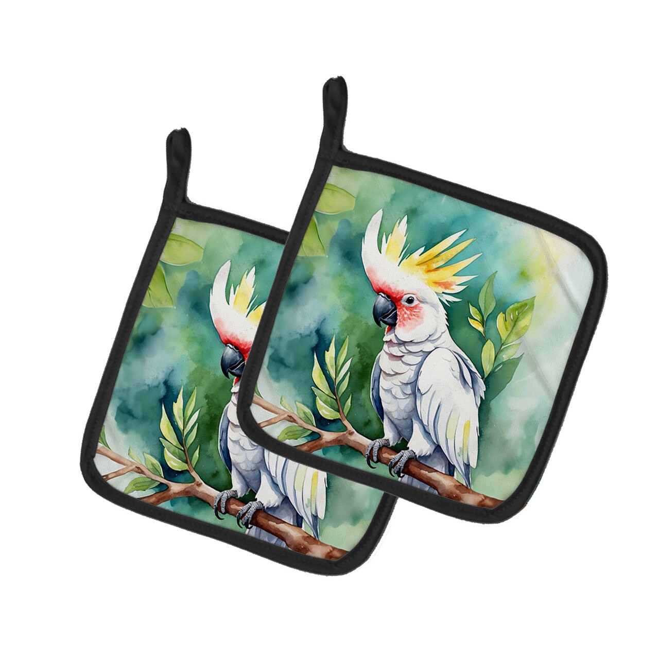 Edge Collections - Multicolor - Cute Autumn Birds Pot Holders Pair - 2 Piece
